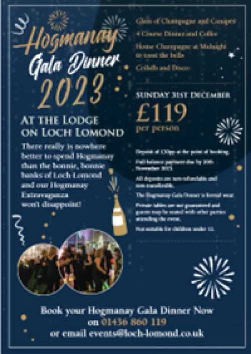 Hogmanay Gala Dinner & Party at Lodge on Loch Lomond