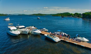 Freedom Boat Club at Lodge on Loch Lomond pontoon